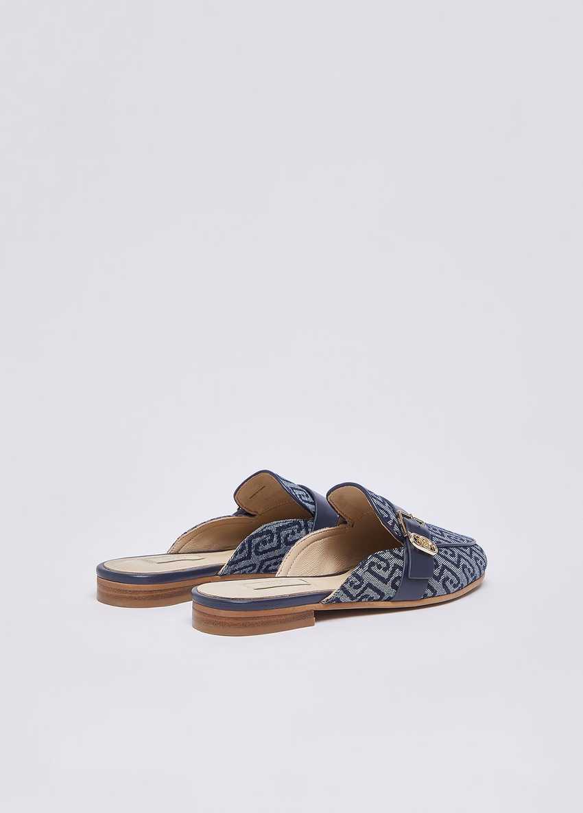 Koyu Denim Monogram Sabot