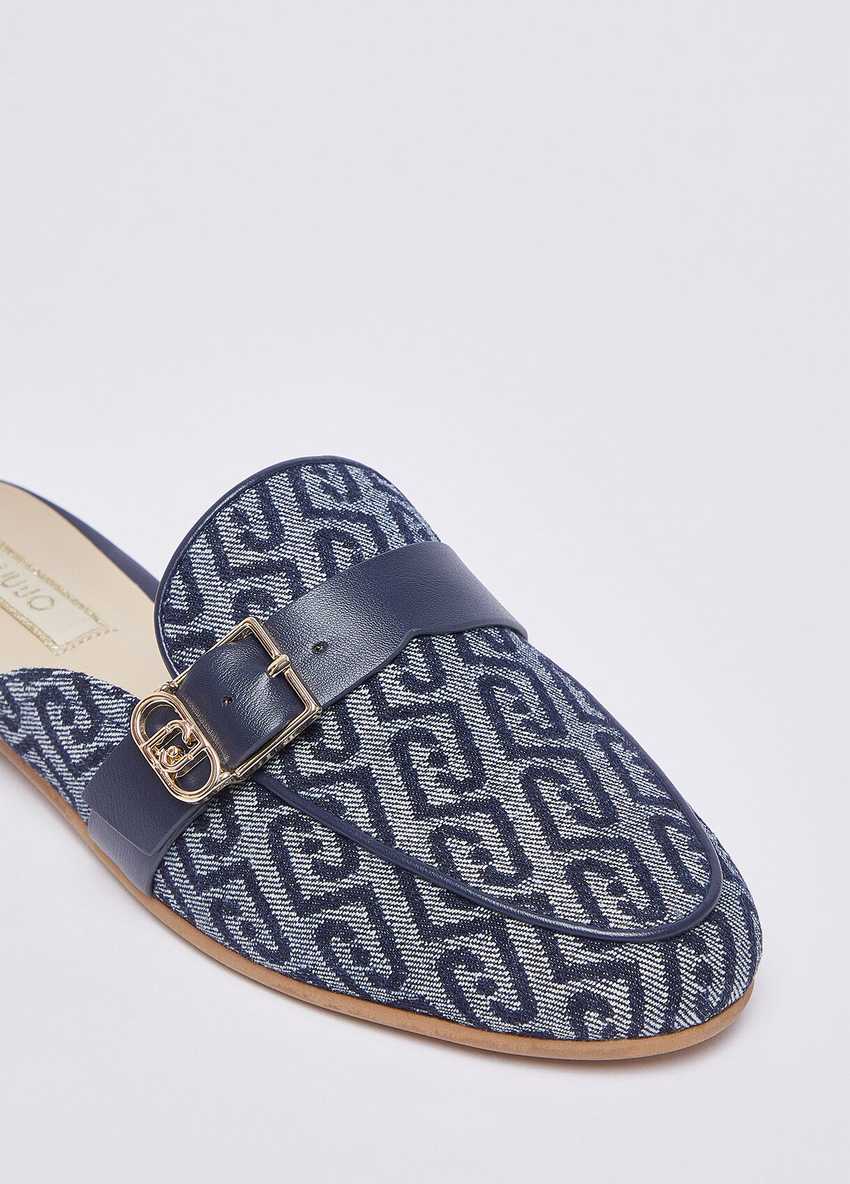 Koyu Denim Monogram Sabot