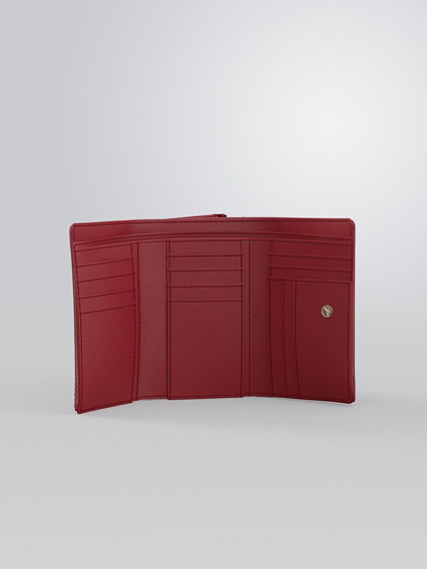 Bordo Trifold Cüzdan