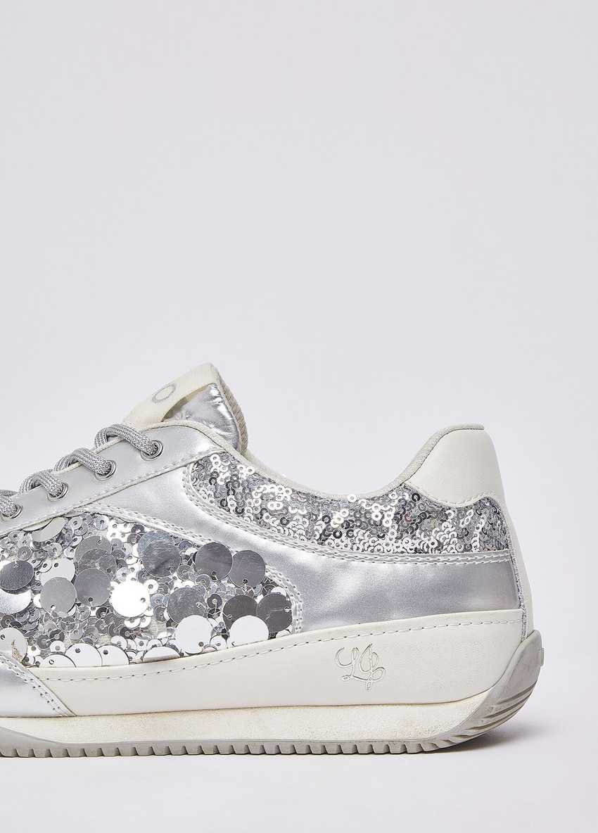 Gümüş Metalik Payetli Sneaker