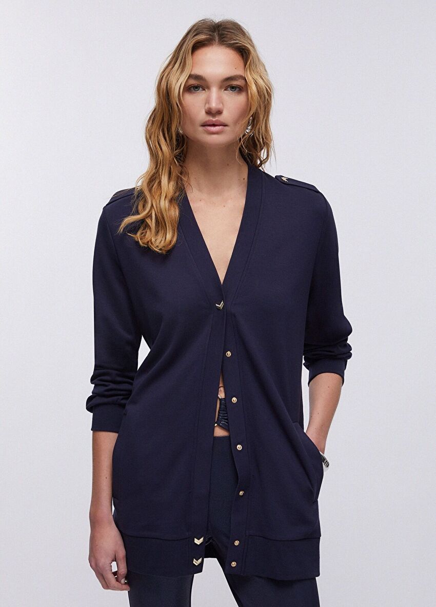 Lacivert Jersey Ceket