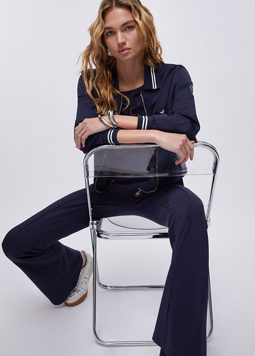 Lacivert Jersey Uzun Pantolon