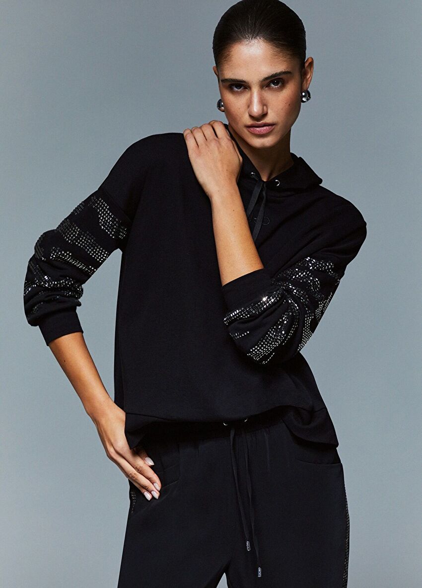 Taşlı Sweatshirt