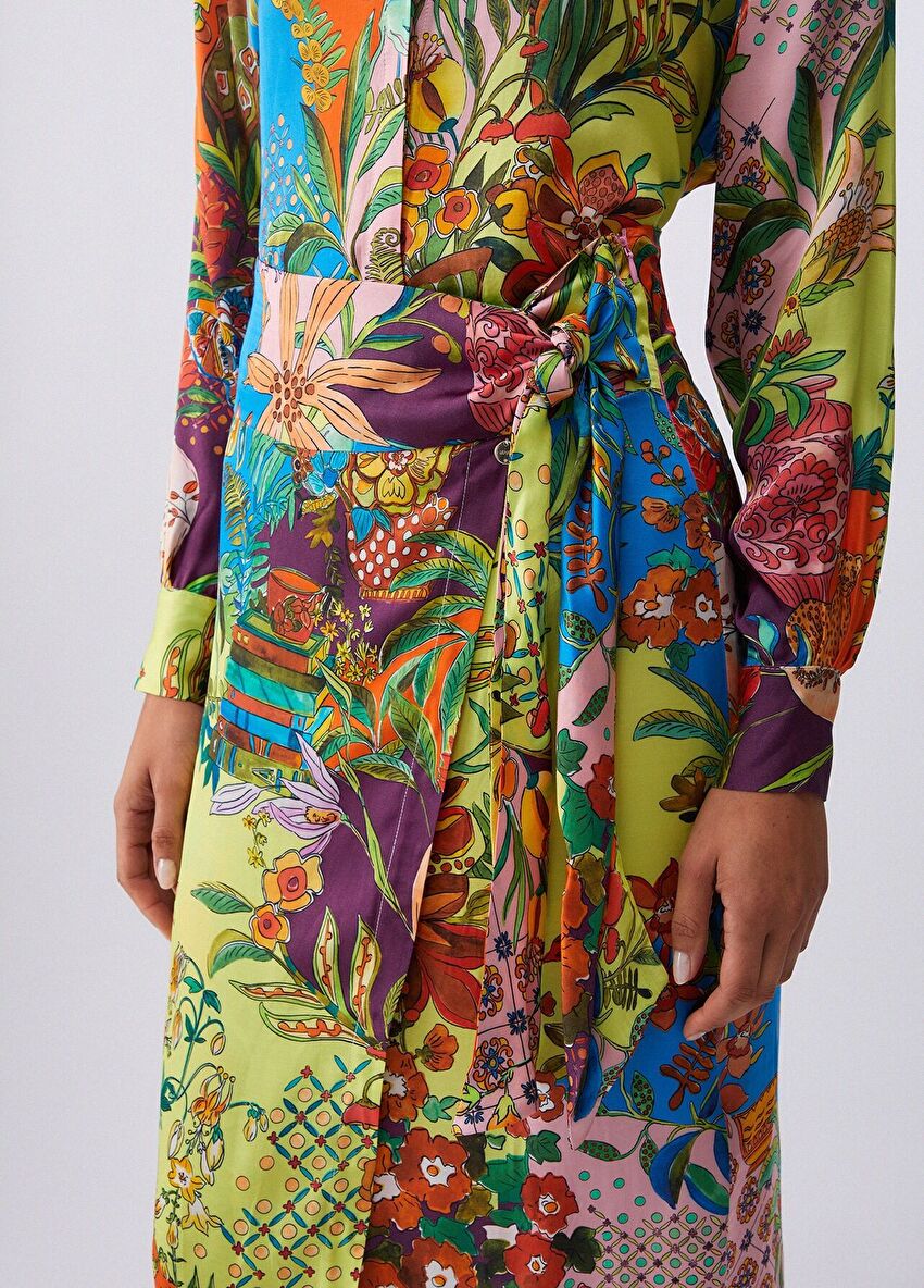 Çoklu Renk Nav Mini Etek