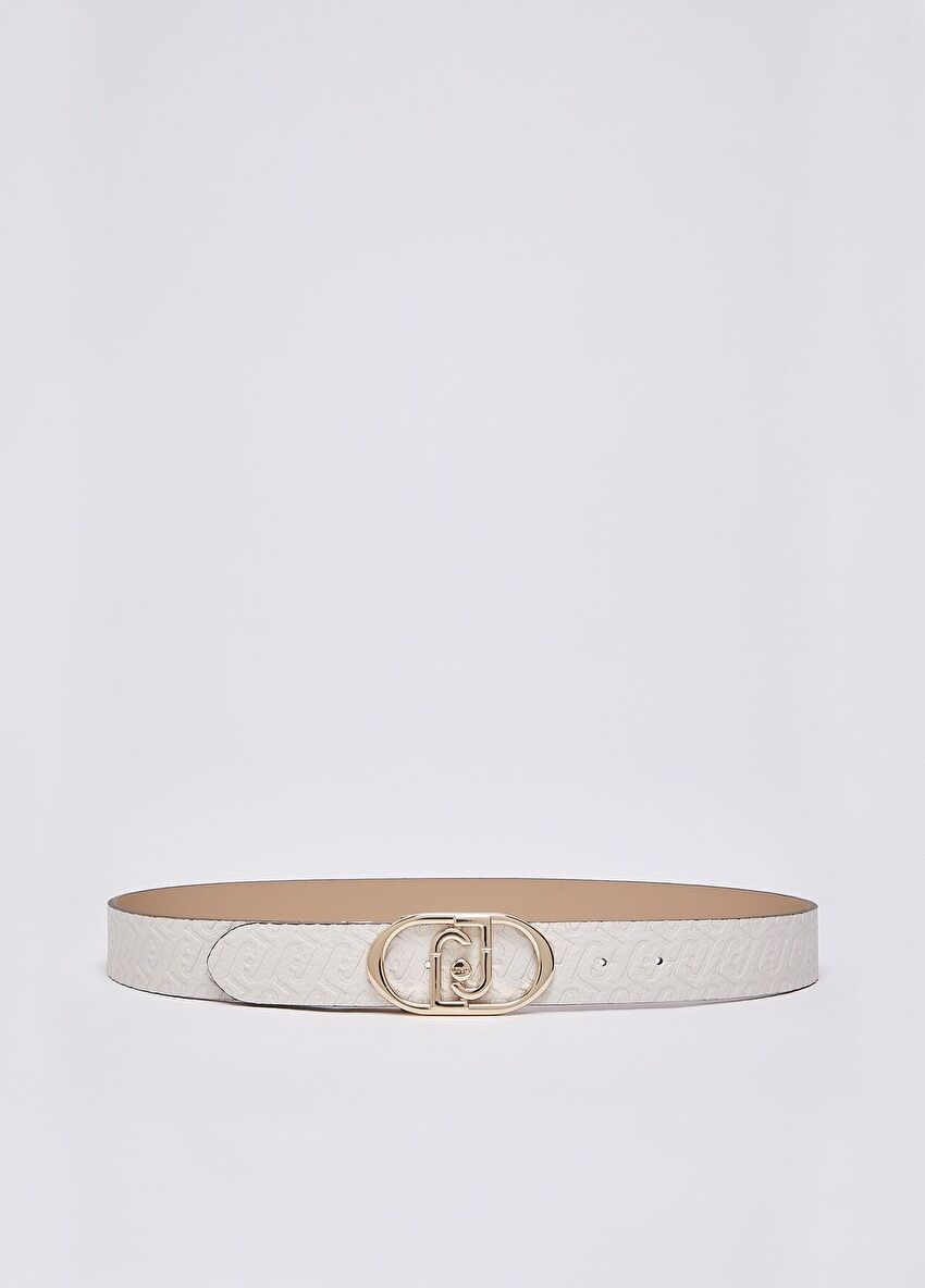 Bej / Pudra Çift Taraflı 3.5 Cm Kemer