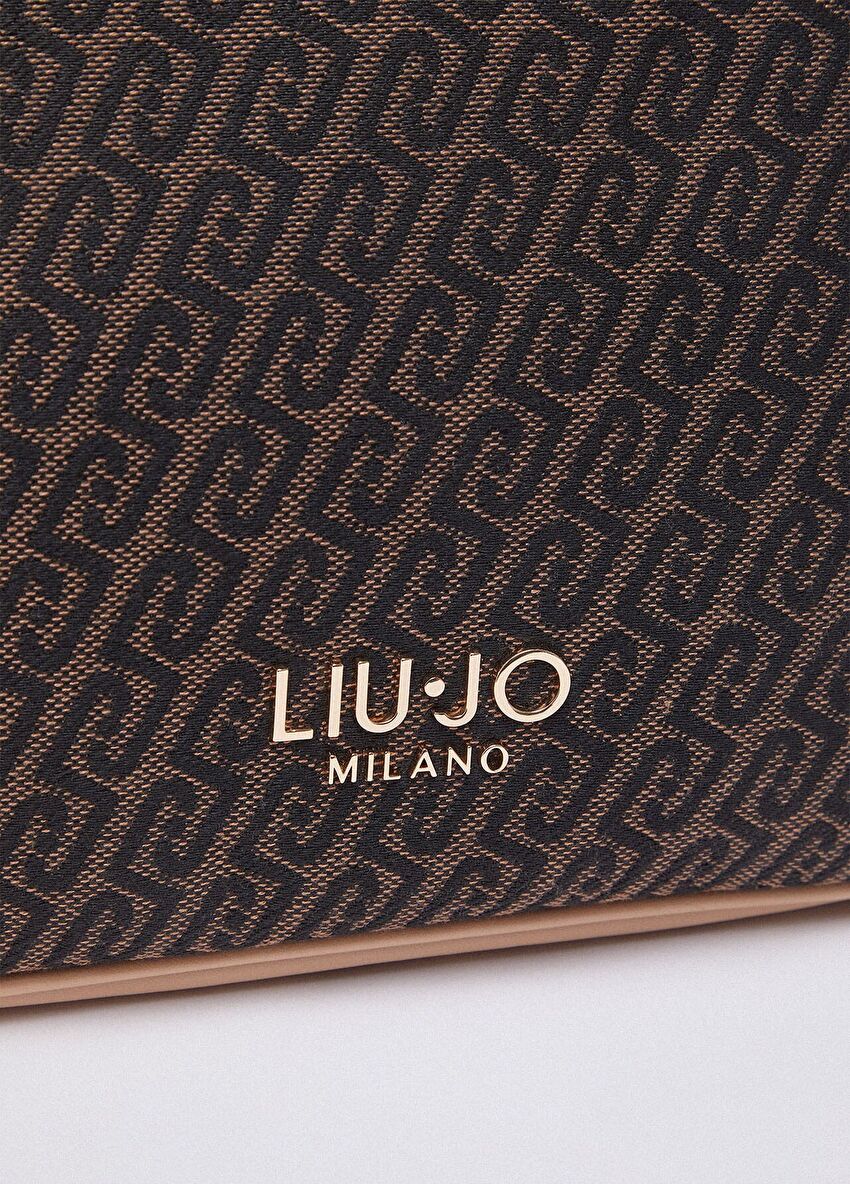 Kahverengi Garnili Orta Boy Tote Çanta