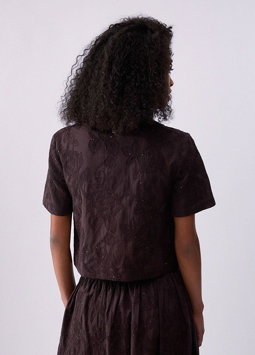 Kahverengi Uzun Kollu Gömlek