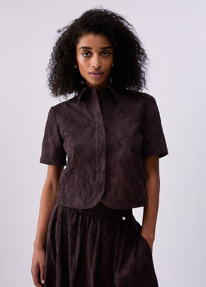 Kahverengi Uzun Kollu Gömlek