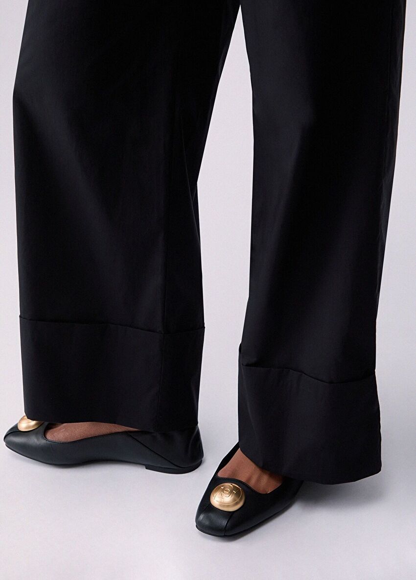 Flare Poplin Pantolon