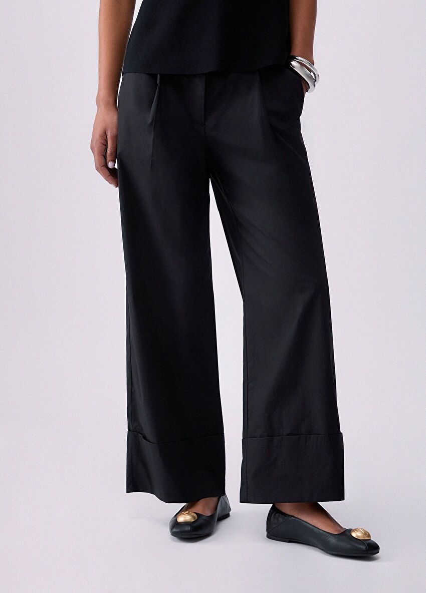 Flare Poplin Pantolon