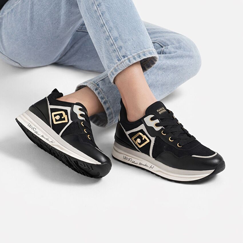 Payet detaylı file platform sneaker