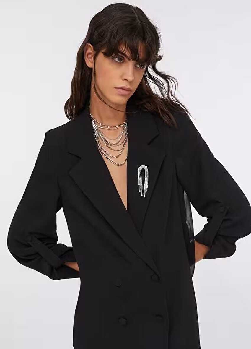 Saten Blazer Ceket