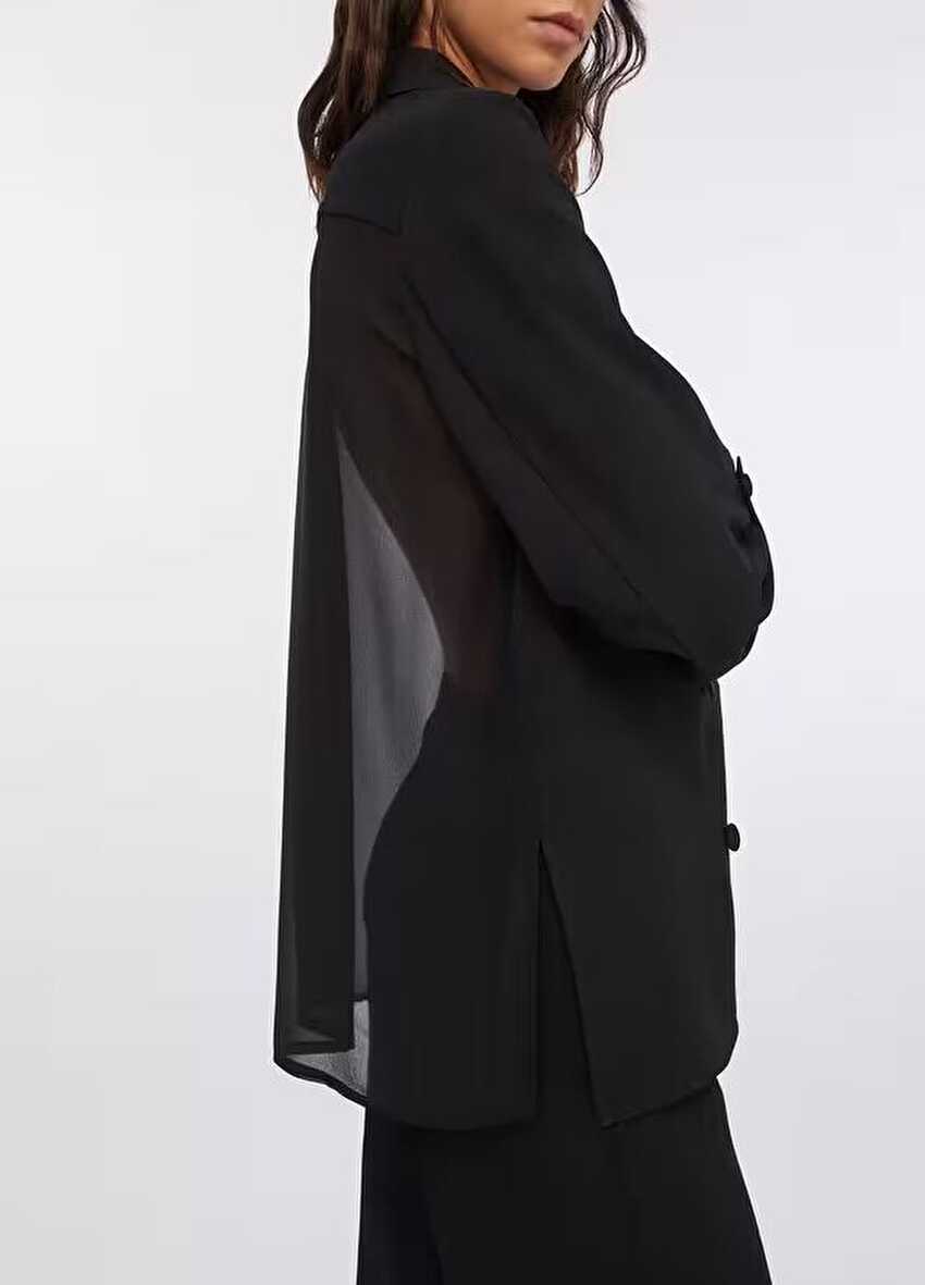 Saten Blazer Ceket