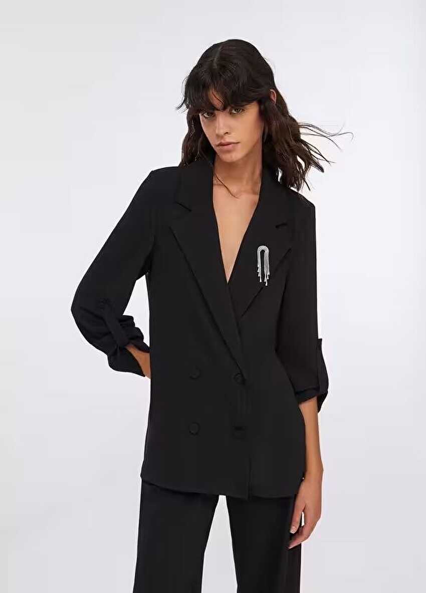 Saten Blazer Ceket
