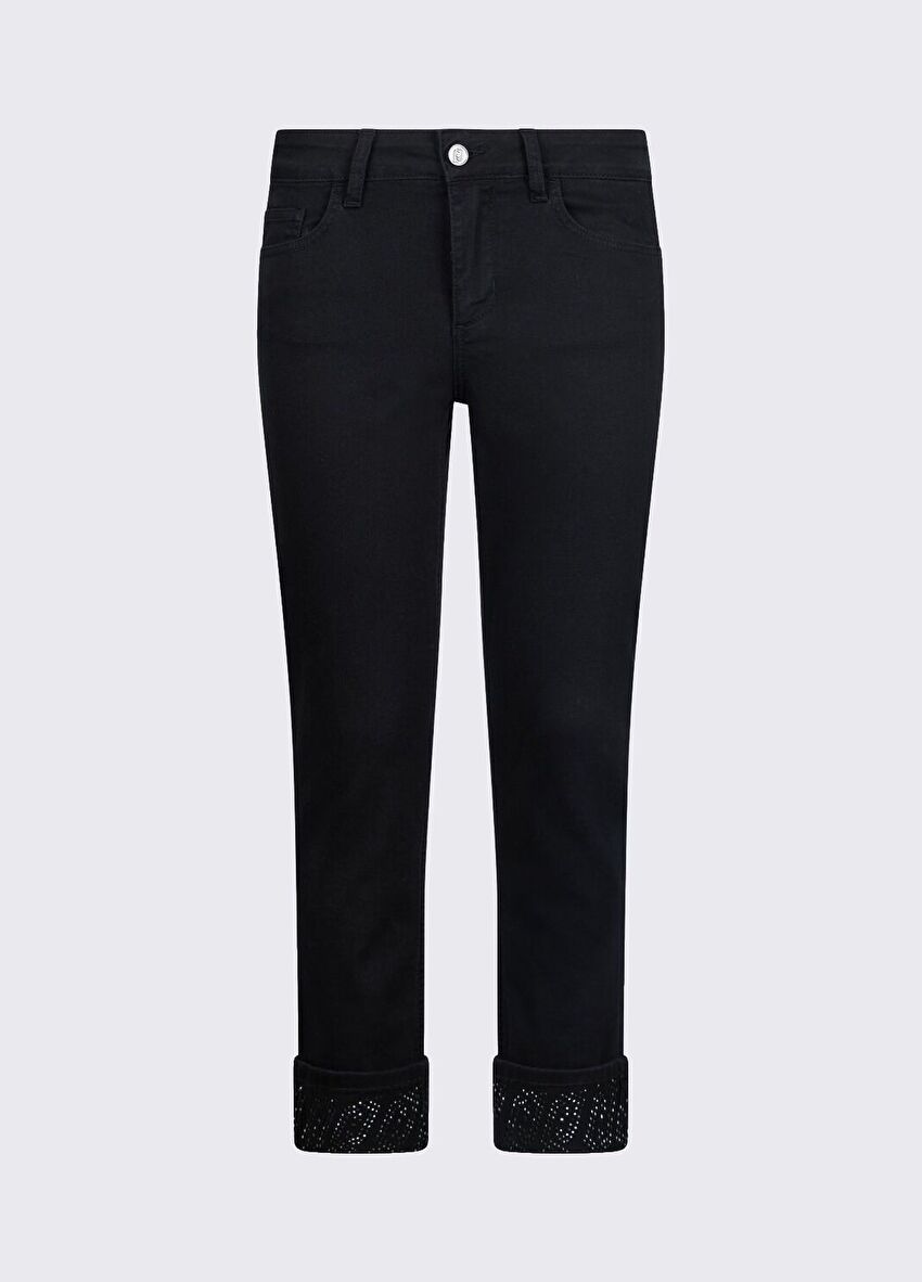 Taş Paça Detaylı Skinny Jean