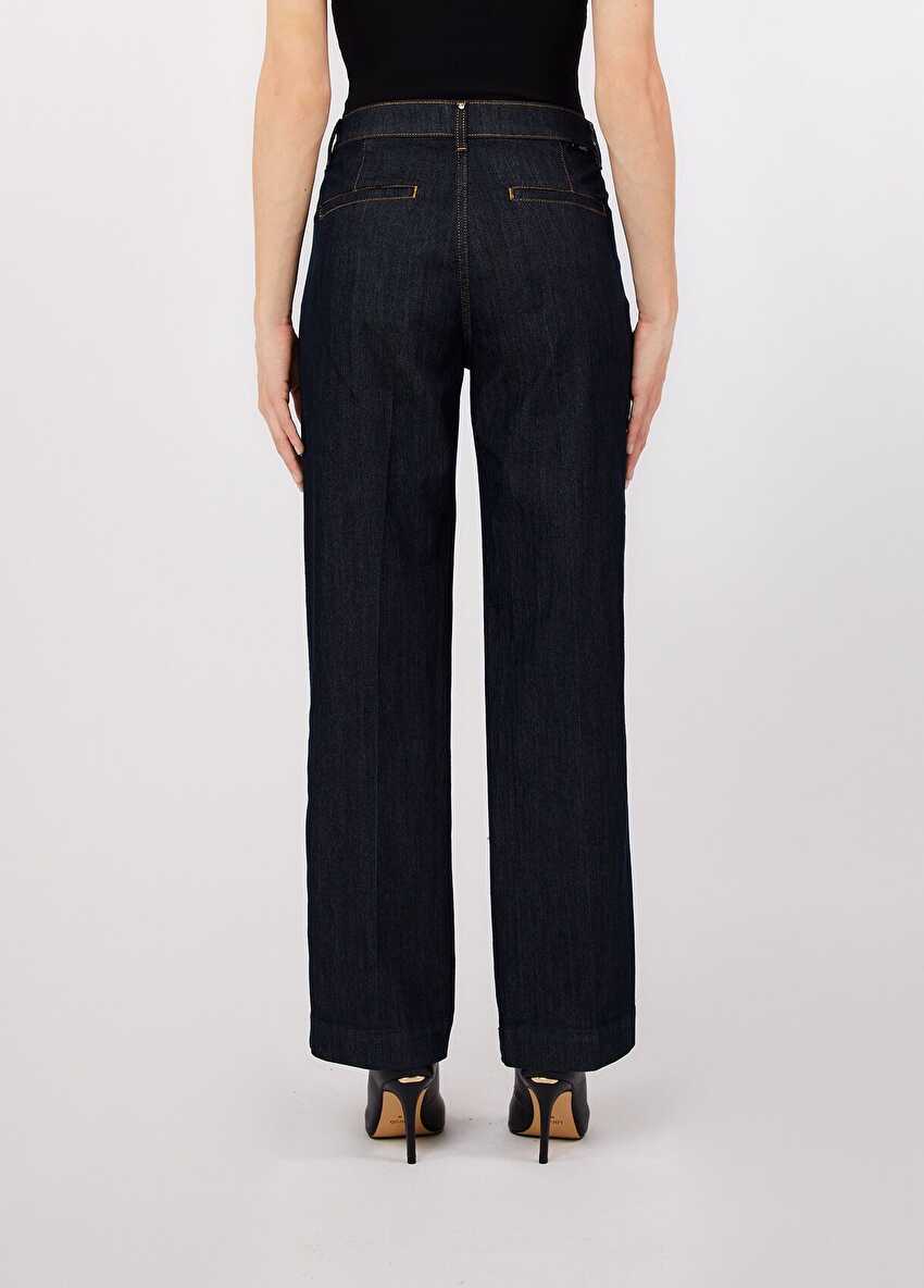 Koyu Mavi Straight Fit Jean Pantolon