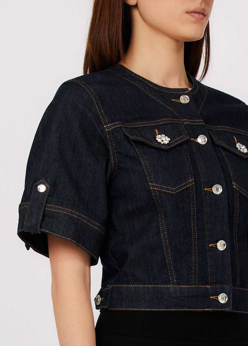 Taş Detaylı Denim Ceket