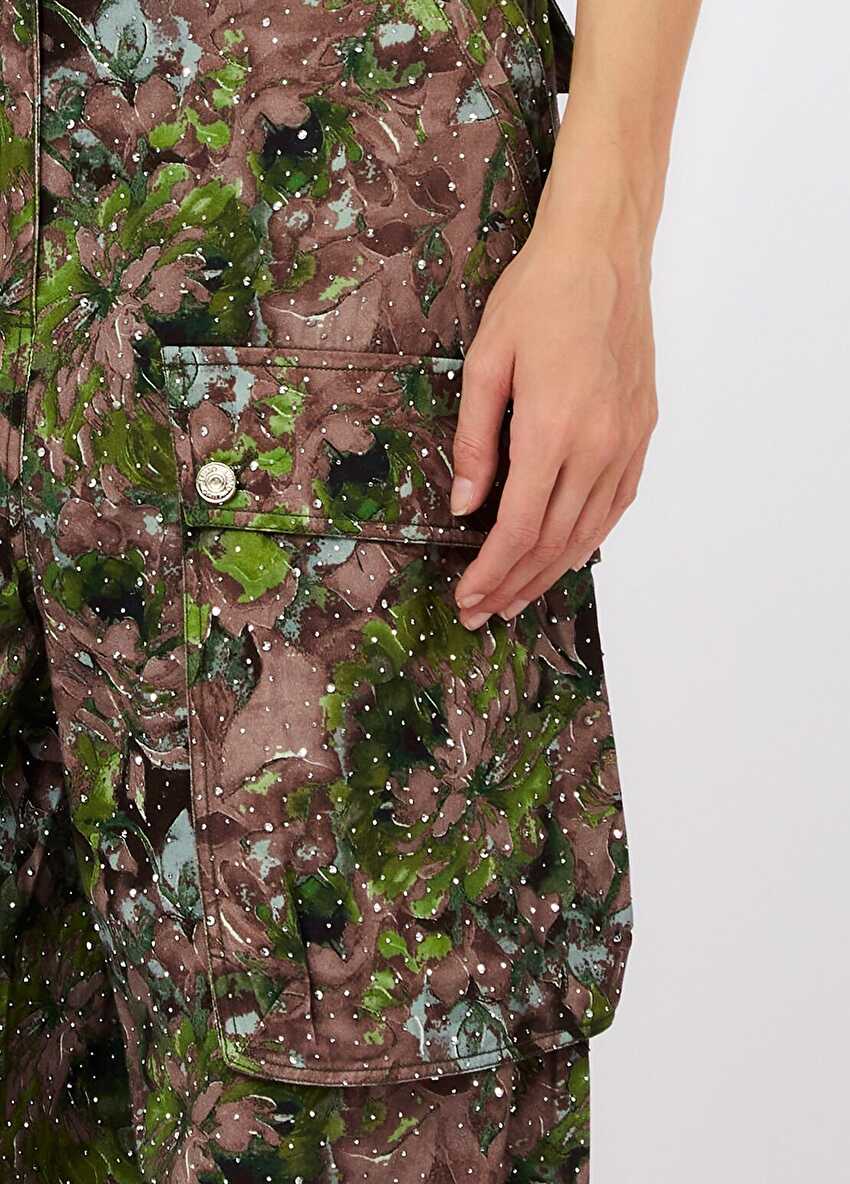 Floral Desenli Kargo Pantolon