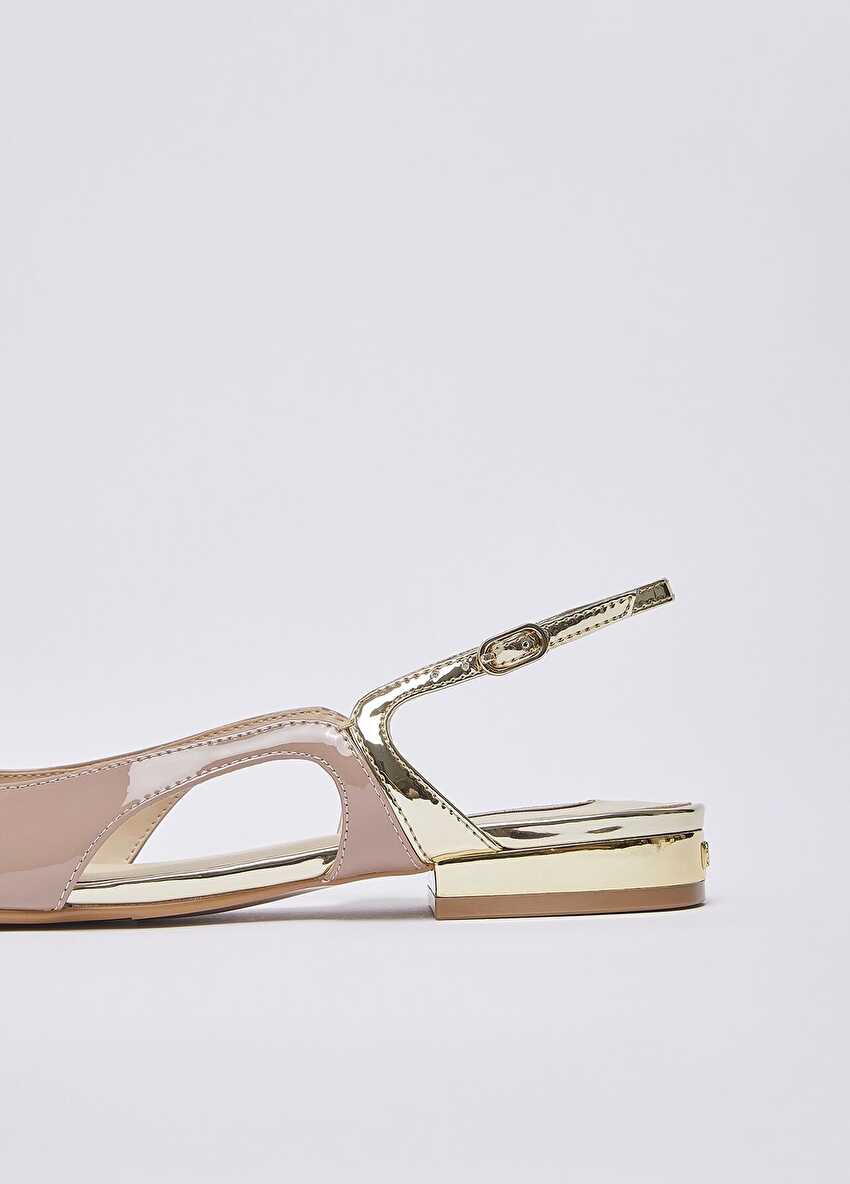 Rugan Sivri Burunlu Slingback Babet