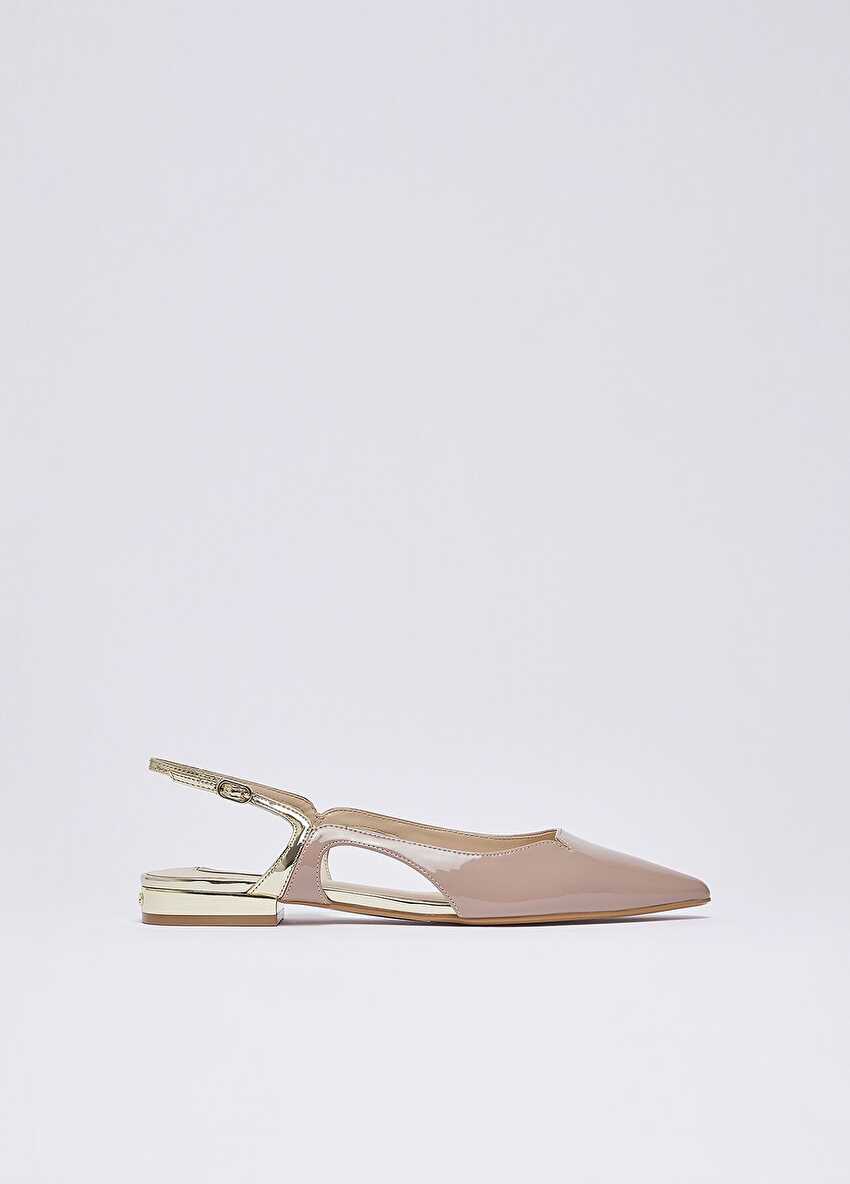 Rugan Sivri Burunlu Slingback Babet