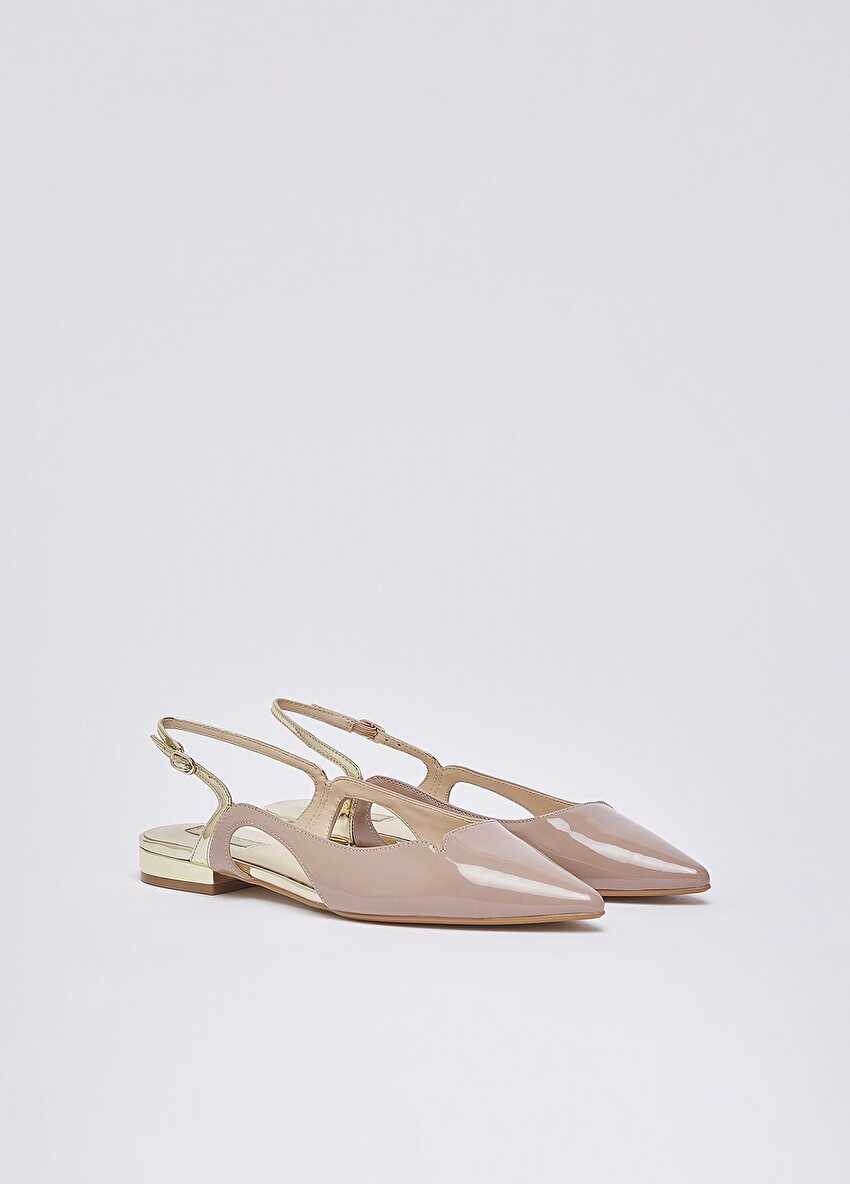 Rugan Sivri Burunlu Slingback Babet