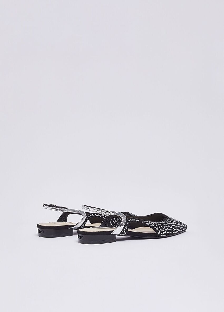 Taş Detaylı Slingback Babet