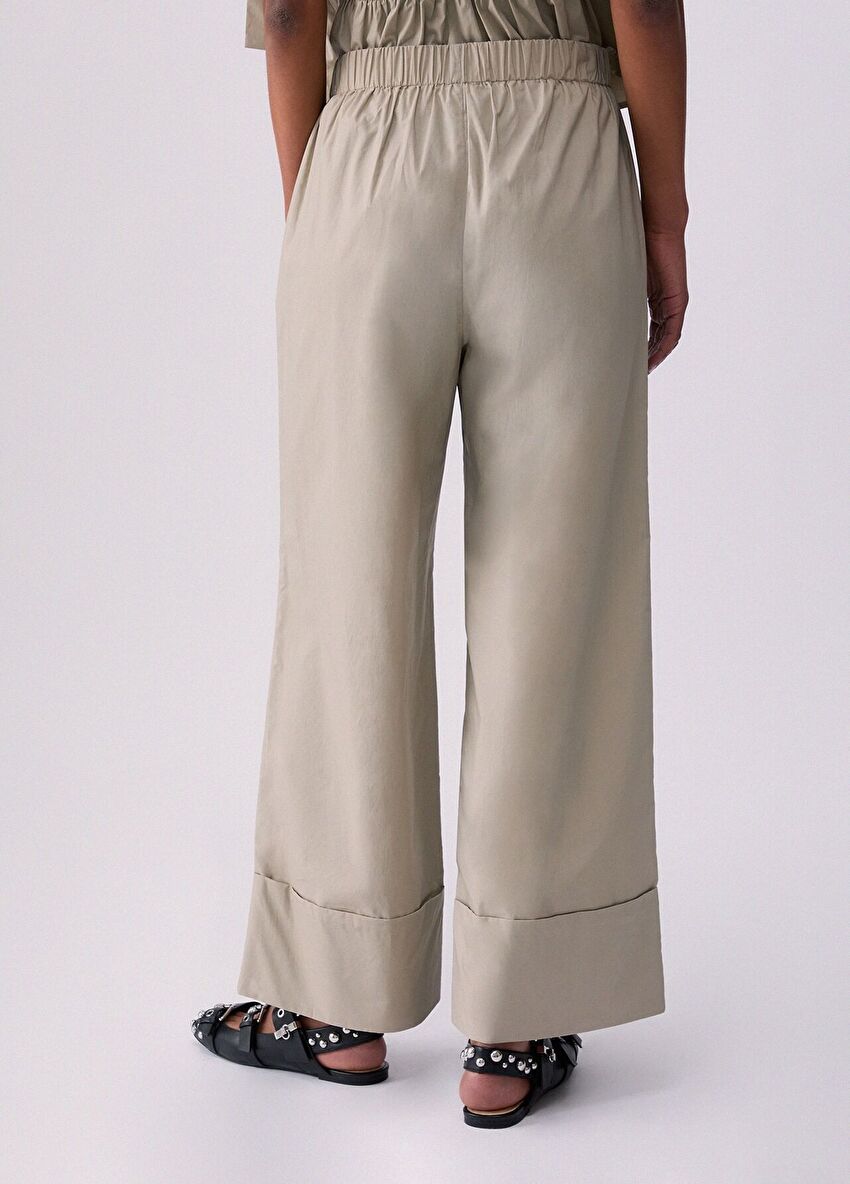 Flare Poplin Pantolon