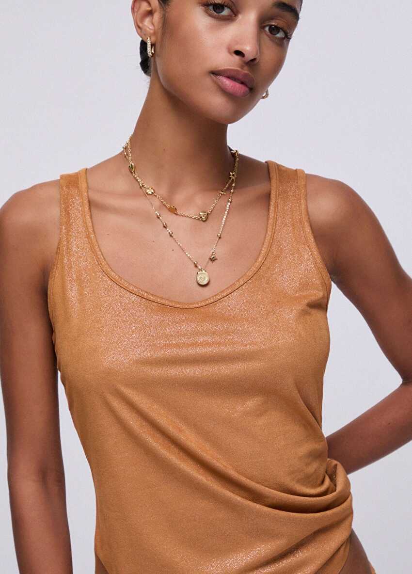 Parlak Jersey Top