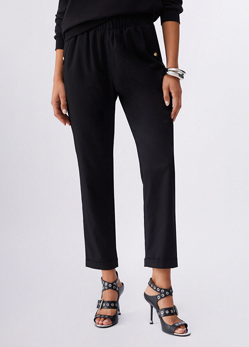 Katlı Paça Slim Fit Pantolon