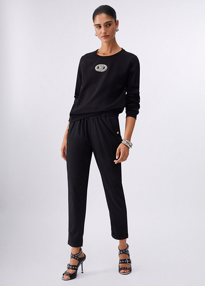 Katlı Paça Slim Fit Pantolon