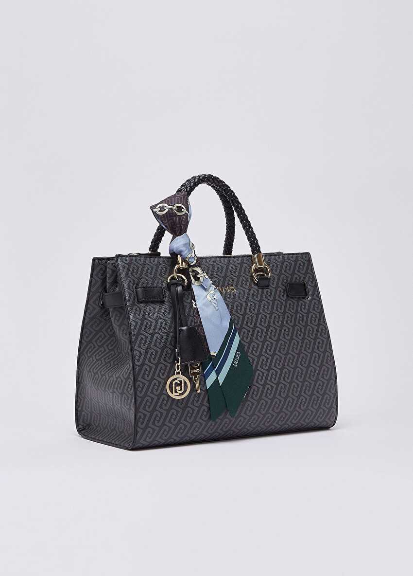 Fularlı Orta Boy Satchel Çanta