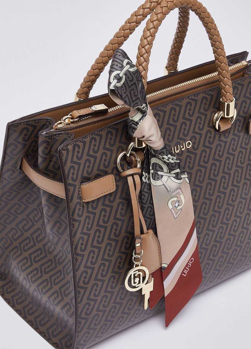 Fularlı Orta Boy Satchel Çanta
