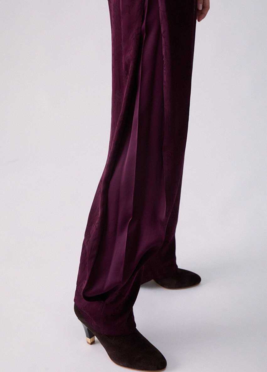 Jakarlı Saten Balon Pantolon