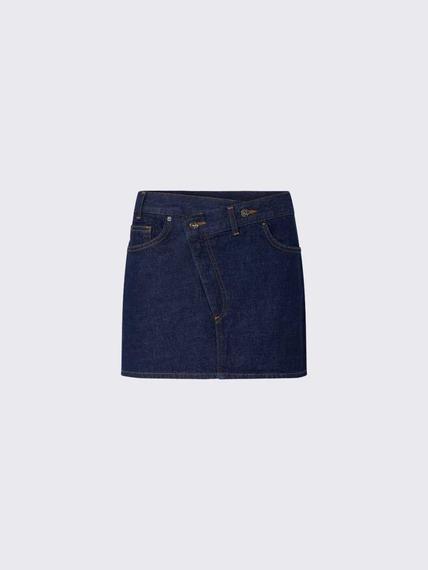 Asimetrik Denim Mini Etek