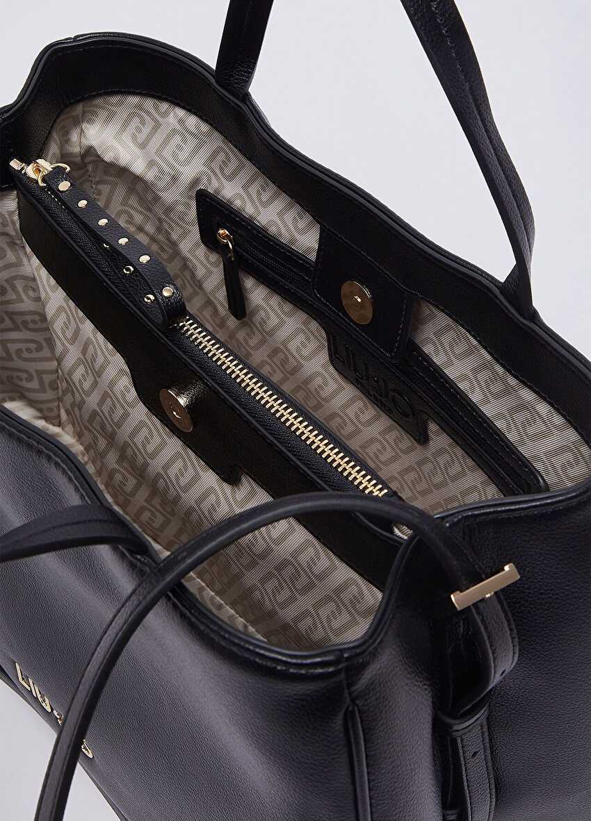 Siyah Orta Boy Satchel Çanta