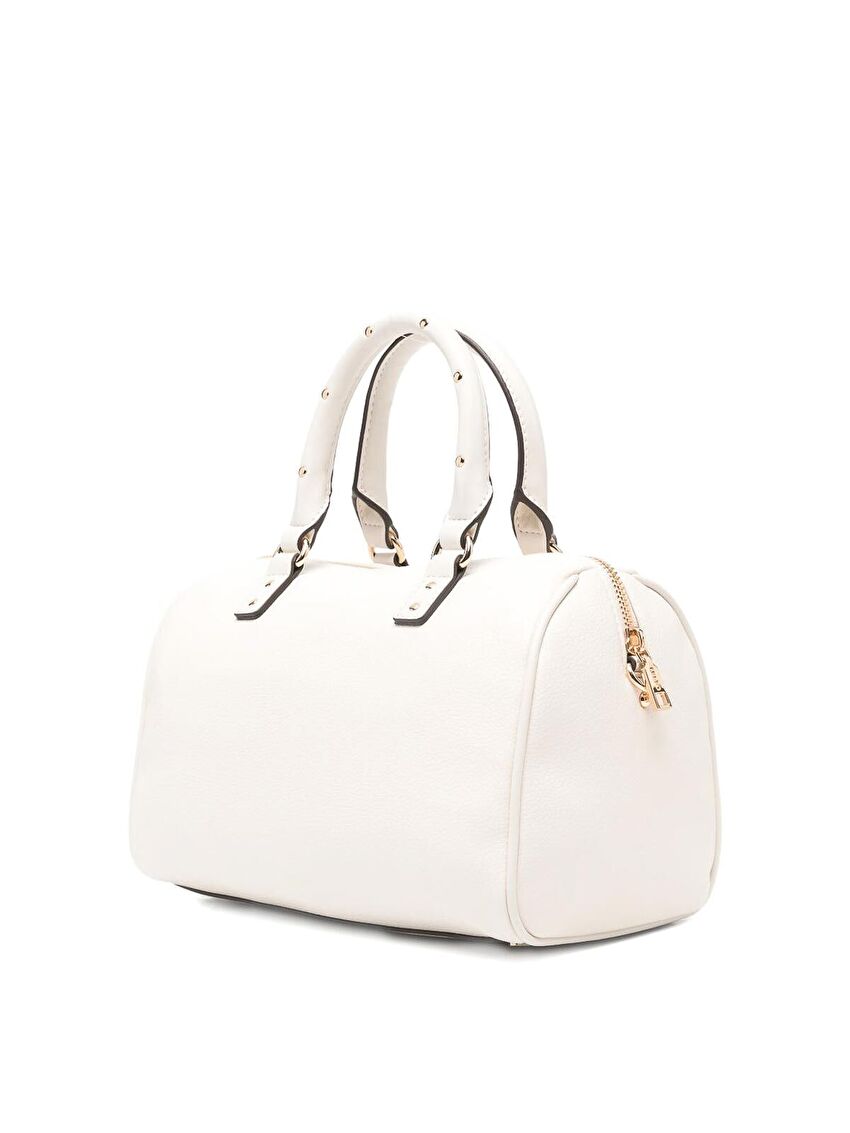 Krem Küçük Satchel Çanta