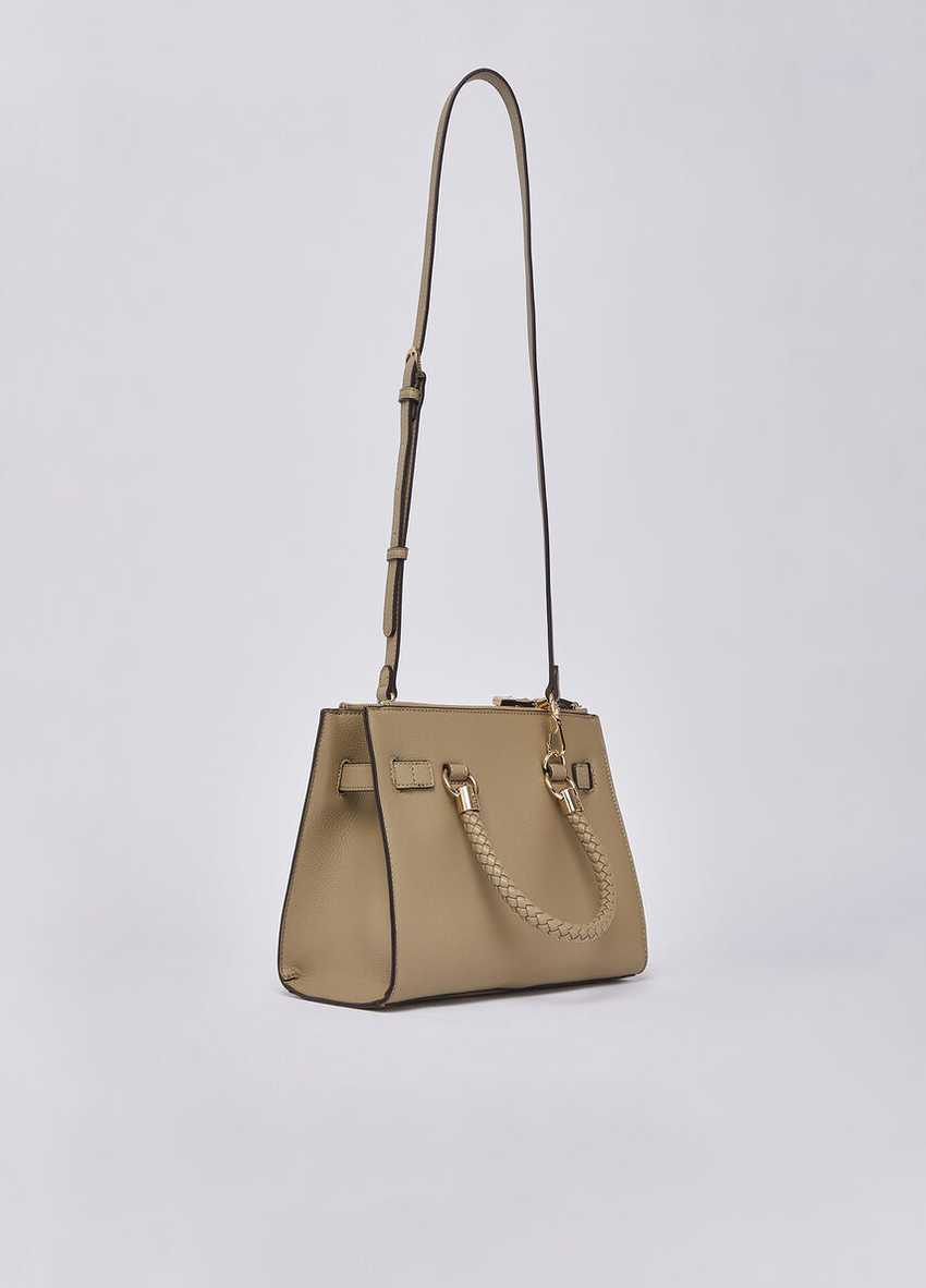 Koyu Bej Küçük Satchel Çanta