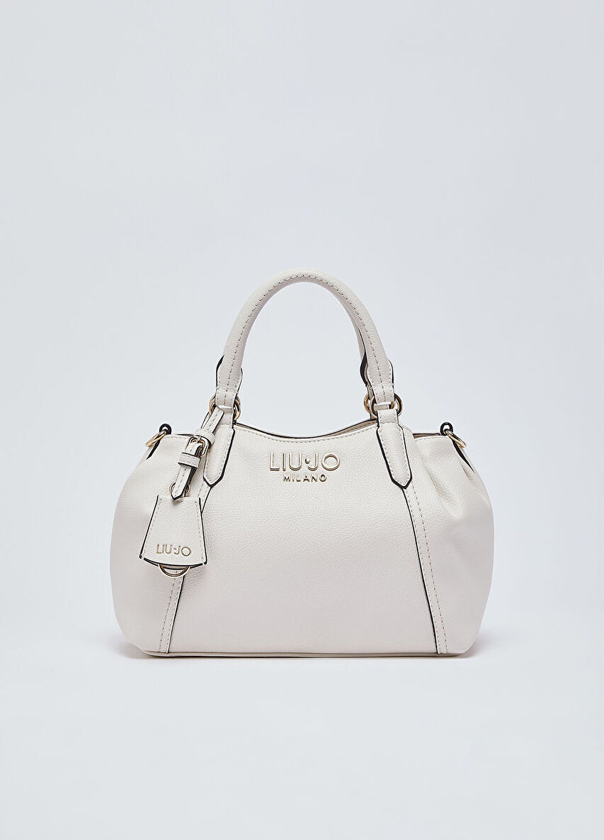Krem Küçük Satchel Çanta