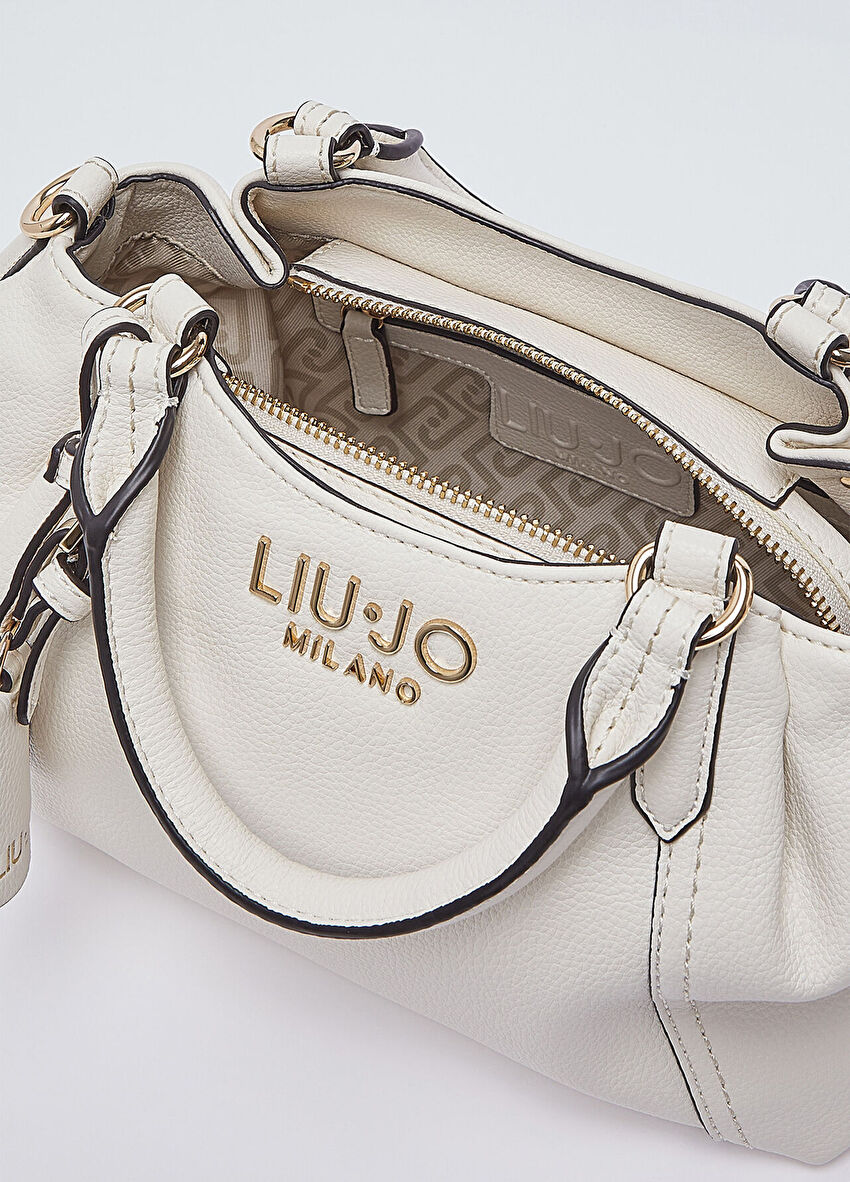 Krem Küçük Satchel Çanta