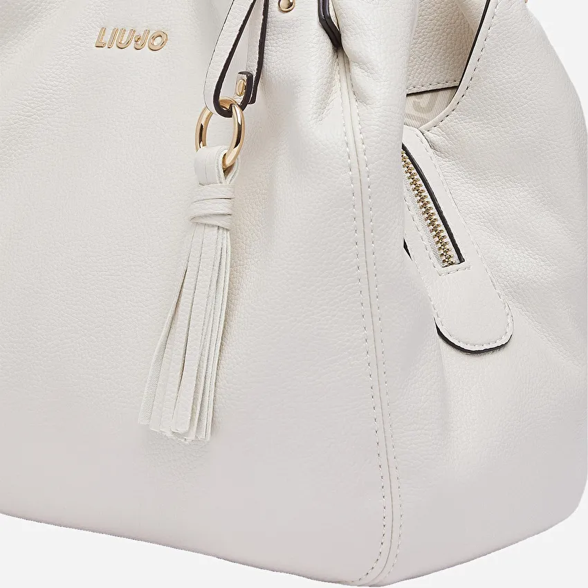 Krem Orta Boy Satchel Çanta