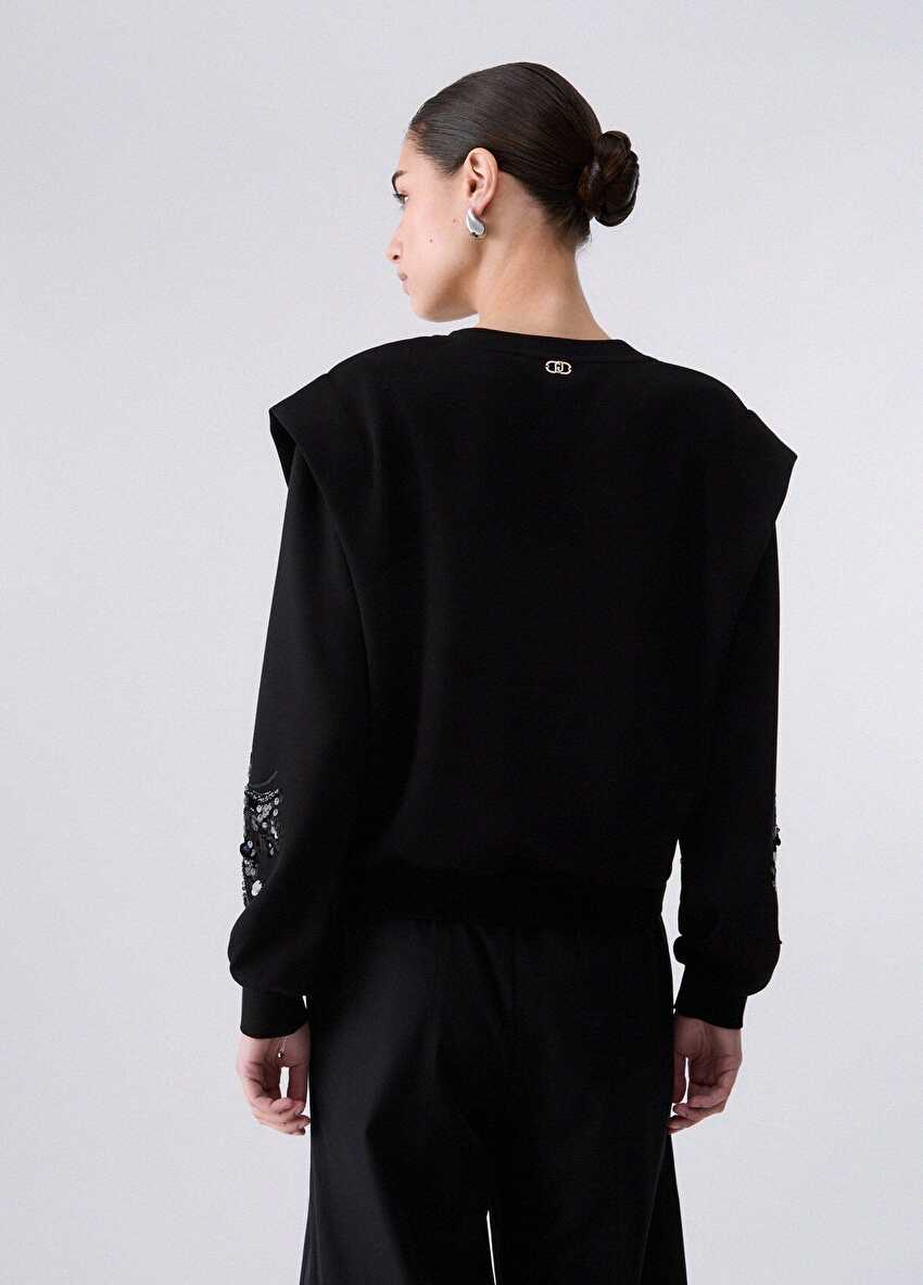 Mücevher işlemeli sweatshirt