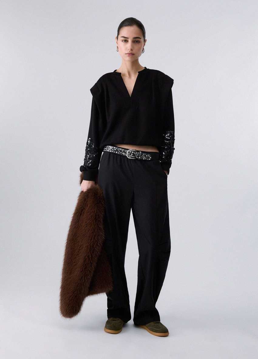 Mücevher işlemeli sweatshirt