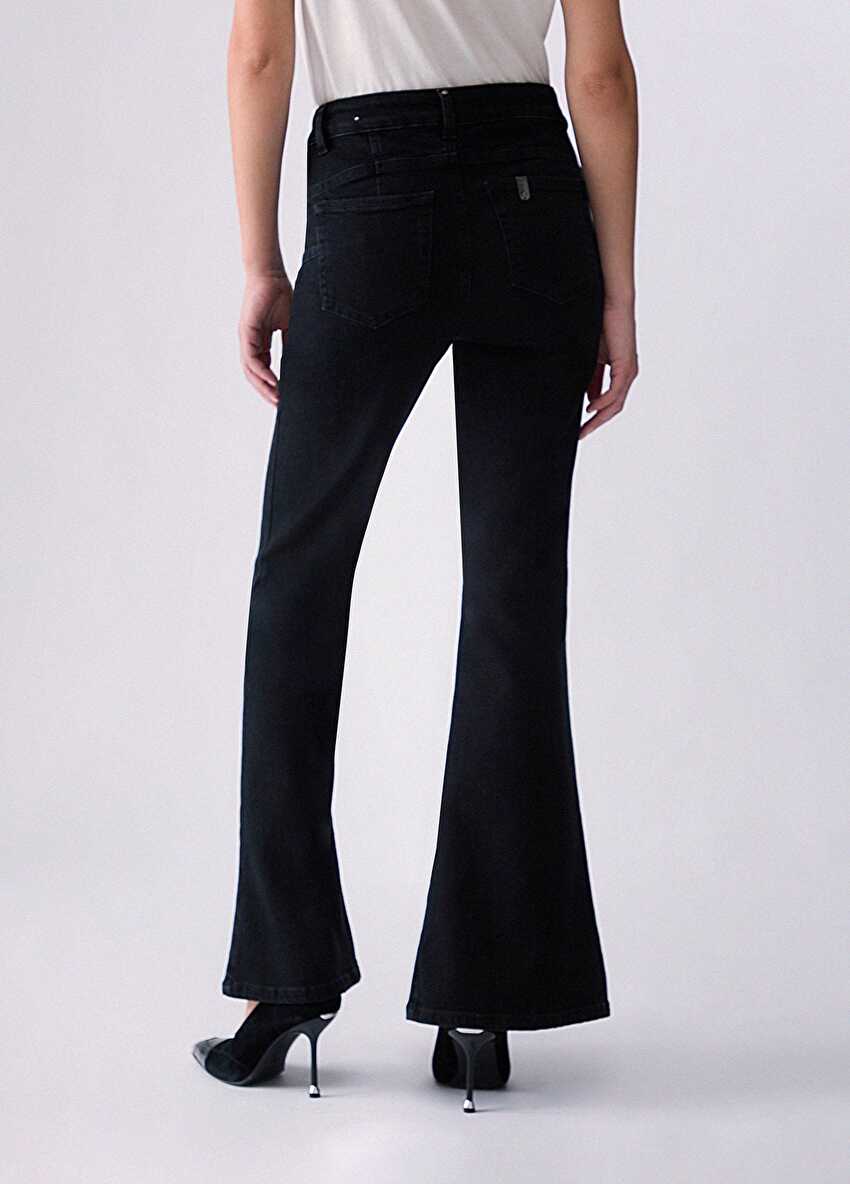 Yüksek Bel Flare Jean