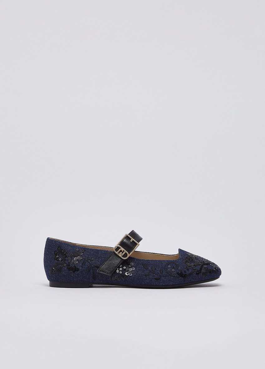 Nakışlı Denim Babet