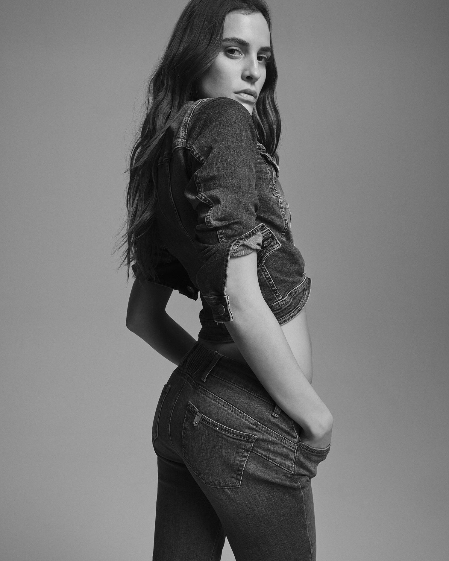 Liu Jo kadın denim gömlek ve pantolon kombini